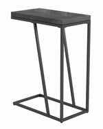 Averi Rustic Grey Herringbone Accent Table