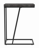 Averi Rustic Grey Herringbone Expandable Accent Table