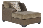 Abalone 3-Pc Chocolate LAF Sectional (Oversized)