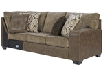 Abalone 3-Pc Chocolate LAF Sectional (Oversized)