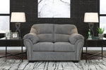 Allmaxx Pewter Fabric Loveseat