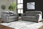 Allmaxx Pewter Fabric Loveseat