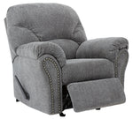 Allmaxx Pewter Fabric Manual Rocker Recliner