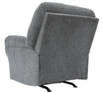 Allmaxx Pewter Fabric Manual Rocker Recliner