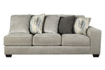 Ardsley 2-Pc Pewter Chenille Fabric LAF Sectional Sofa