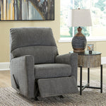 Dalhart Charcoal Fabric Manual Rocker Recliner