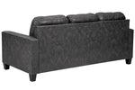 Venaldi Gunmetal Faux Leather Reversible Sofa Chaise