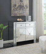 Camari Mirrored 40" Accent Cabinet with Decorative Crystals