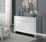 Camari Mirrored 60" Accent Cabinet with Decorative Crystals