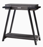 Soline Distressed Grey/Black Wood Console Table