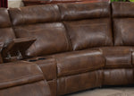 Clark 6Pc Brown Fabric Manual Recliner Sectional Sofa