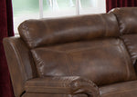 Clark 6Pc Brown Fabric Manual Recliner Sectional Sofa