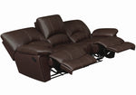 Clifford 2-Pc Chocolate Leather Manual Recliner Sofa Set