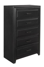 Cordelia Espresso Wood 5-Drawer Chest