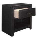 Cordelia Espresso Wood Nightstand with Drawer & Shelf