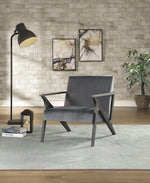 Coriana Modern Gray Velvet Accent Chair
