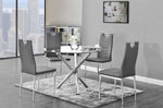 Shiloh 2 Grey Faux Leather/Metal Side Chairs