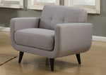 Crystal 3-Piece Gray Fabric Tufted Sofa Set