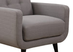 Crystal 3-Piece Gray Fabric Tufted Sofa Set