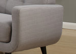 Crystal Gray Fabric Tufted Arm Chair