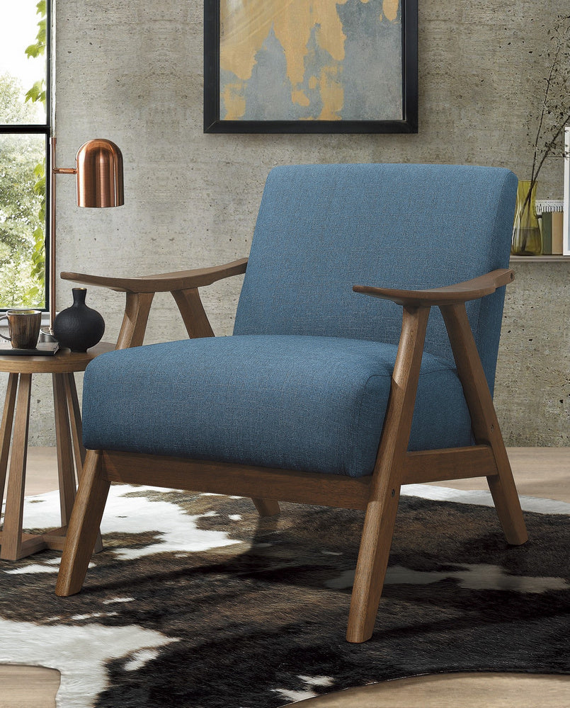 Damala Blue Fabric Accent Chair
