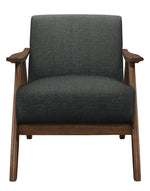 Damala Dark Gray Fabric Accent Chair