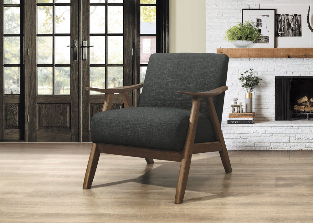 Damala Dark Gray Fabric Accent Chair