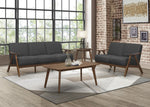 Damala Dark Gray Textured Fabric Sofa