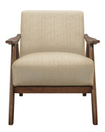Damala Light Brown Fabric Accent Chair