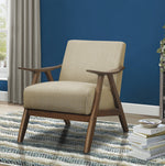 Damala Light Brown Fabric Accent Chair