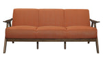 Damala Orange Textured Fabric Sofa