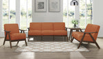 Damala Orange Textured Fabric Sofa