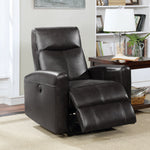 Eli Black Leather Match Power Recliner