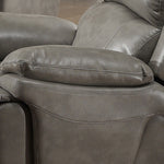 Estella Gray Leather Gel Manual Recliner