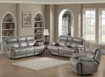 Estella Gray Leather Gel Manual Recliner