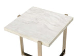 Feit Faux Marble/Gold Finish Metal End Table