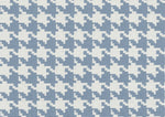 Fischer Blue Pattern Fabric Accent Chair