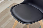 Giselle 2 Black Faux Leather/Wood Side Chairs