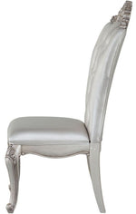 Gorsedd 2 Cream Fabric/Antique White Finish Wood Side Chairs