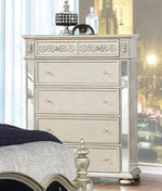 Heidi Metallic Platinum Wood 5-Drawer Chest