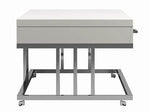 Idalia Glossy White Wood/Chrome Metal Coffee Table