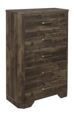 Jocelyn Rustic Brown Wood 5-Drawer Chest