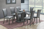 Jodi 2 Glitter Grey Fabric/Wood Side Chairs