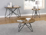 Kaelynn Dark Brown Wood/Black Metal Coffee Table