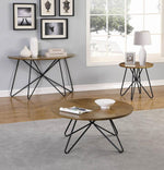 Kaelynn Dark Brown Wood/Black Metal End Table