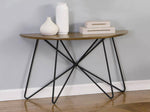 Kaelynn Dark Brown Wood/Black Metal Sofa Table