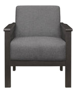 Lewiston Gray Linen Like Fabric Accent Chair