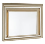 Loudon Champagne Metallic Wood Dresser Mirror