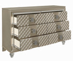 Loudon Champagne Metallic Wood Youth Dresser