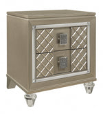 Loudon Champagne Metallic Wood Youth Nightstand